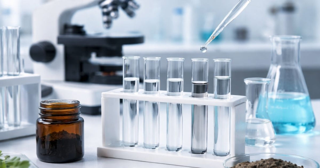 Laboratory testing environment used to verify shilajit safety and purity