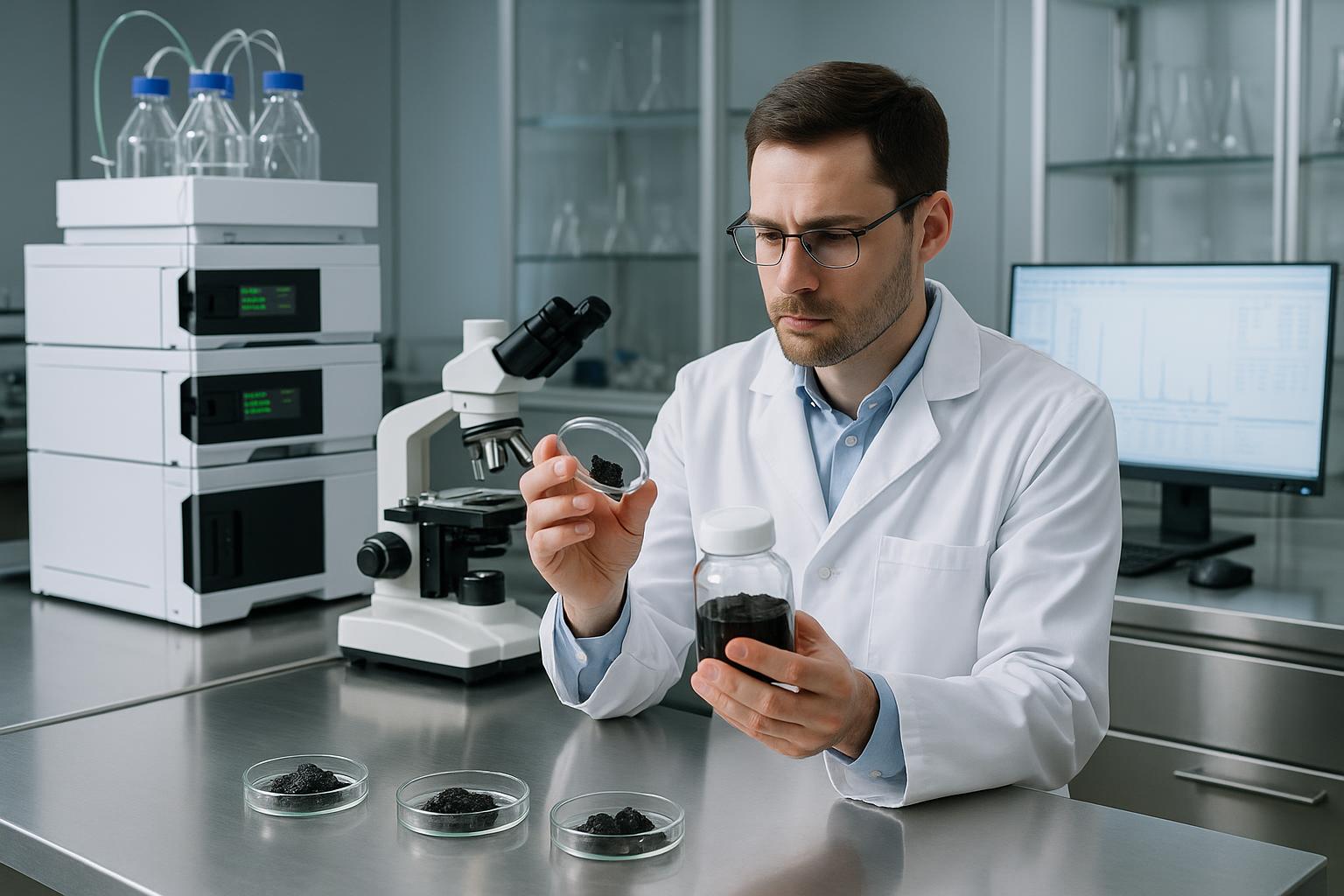 Advanced laboratory testing equipment for Shilajit quality control
