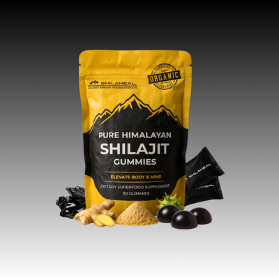 60 count Shilaheal Shilajit Gummies natural energy